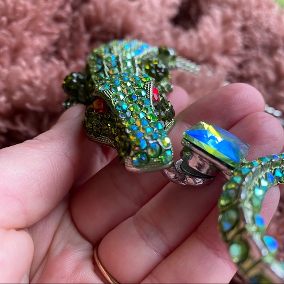 Crocodile statement necklace 🐊